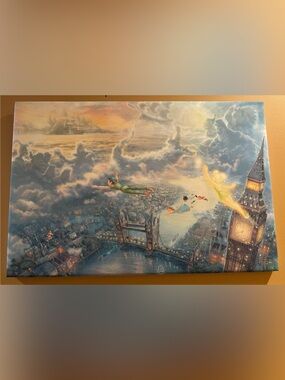 Disney’s Peter Pan Flying Over London Canvas Print - Multi-Color